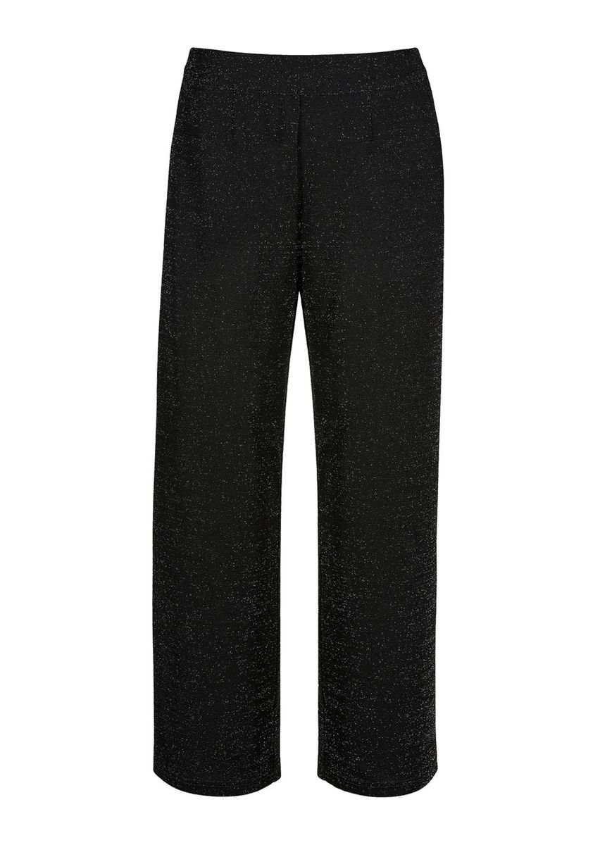 Glitzernde Jersey-Hose mit weitem Bein