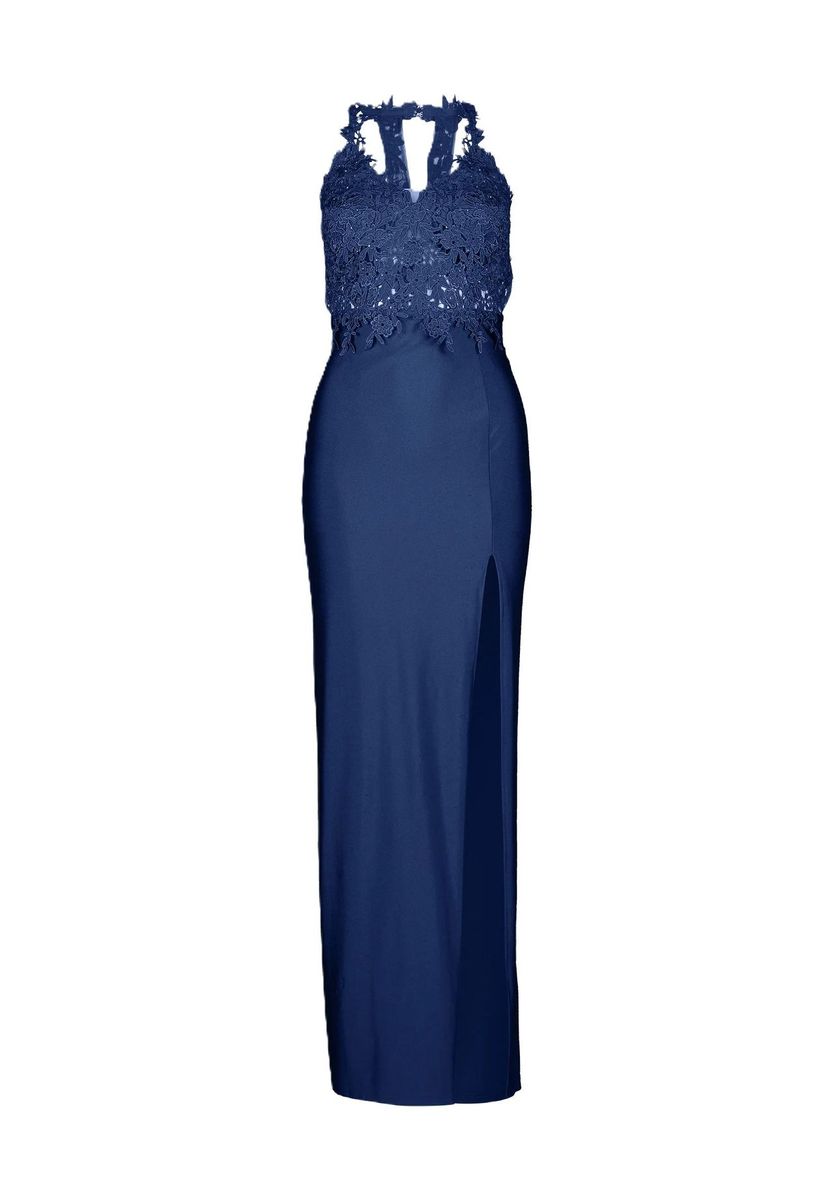 Abendkleid mit Neckholder und Spitze