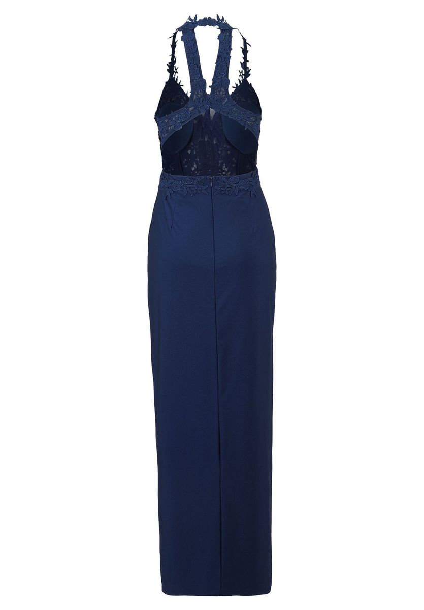 Abendkleid mit Neckholder und Spitze
