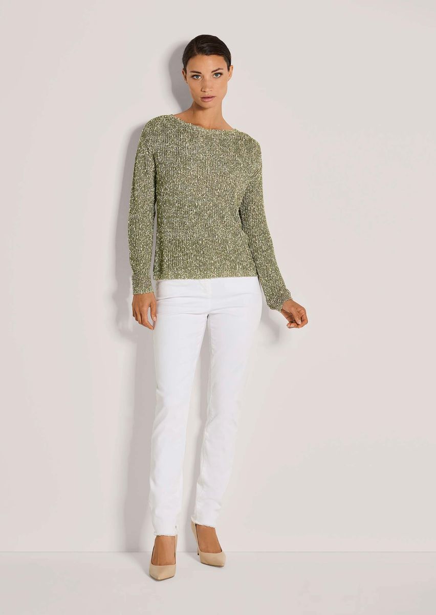 Lockerer Strickpullover mit Effektgarn