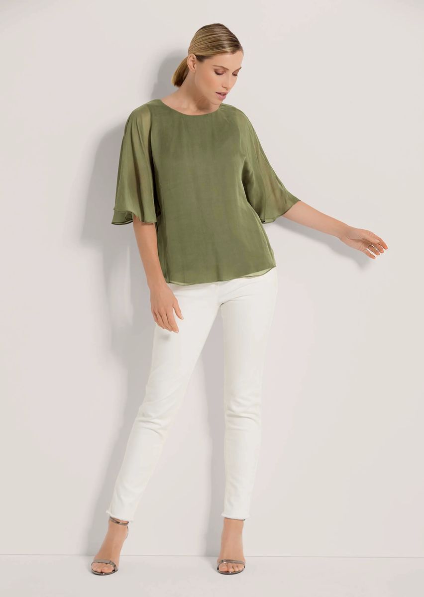 Lagenlook-Bluse mit Flügelärmeln