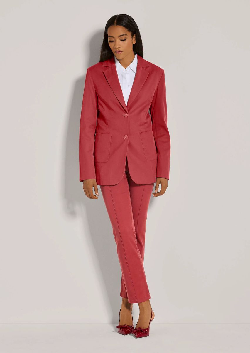 Einreihiger strukturierter Longline-Blazer