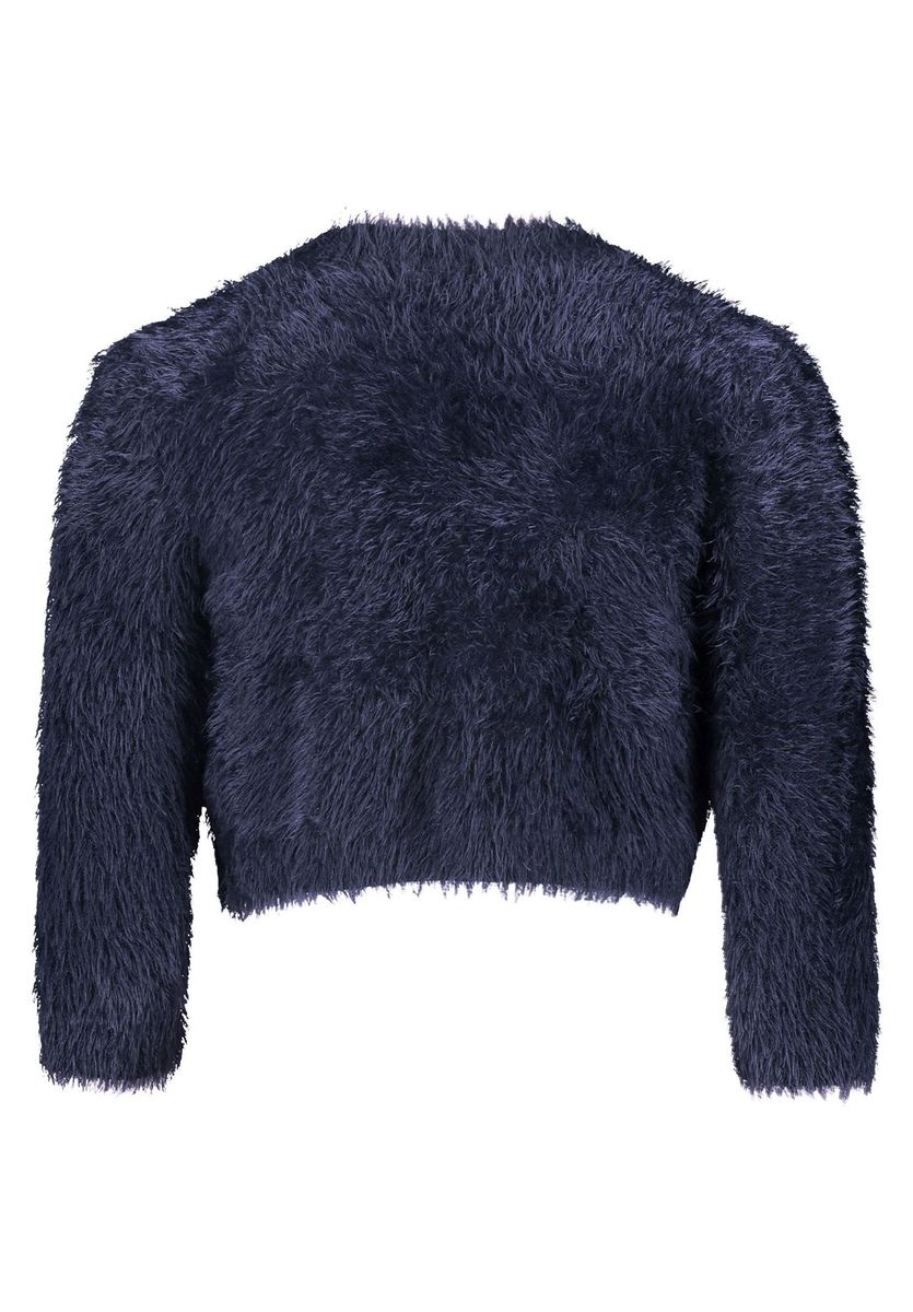Flauschiger Strickbolero mit Fransenstruktur