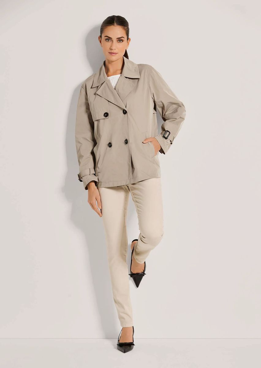 Zweireihige kurze Trench-Jacke