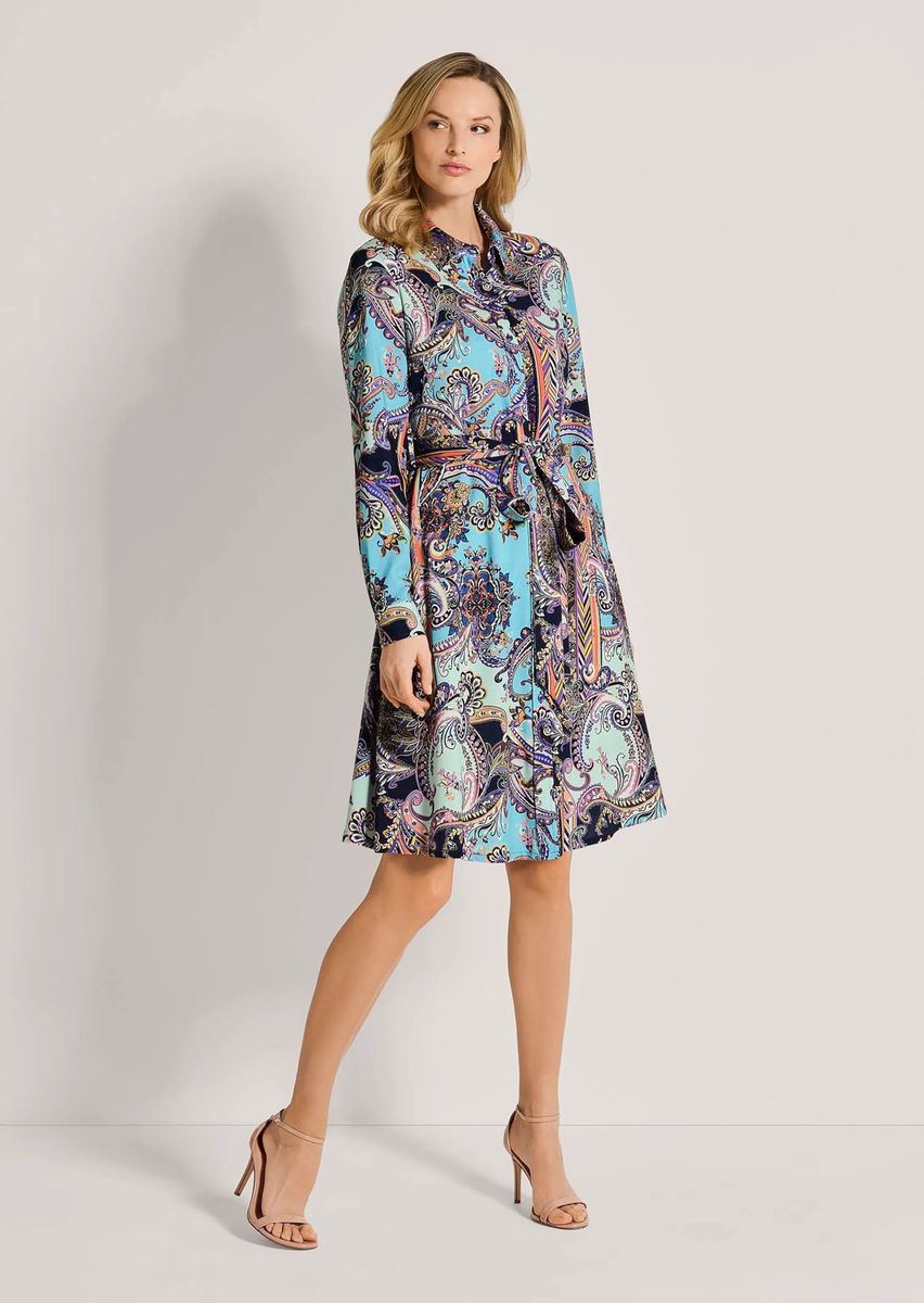 Fließendes Midikleid mit Paisleymuster