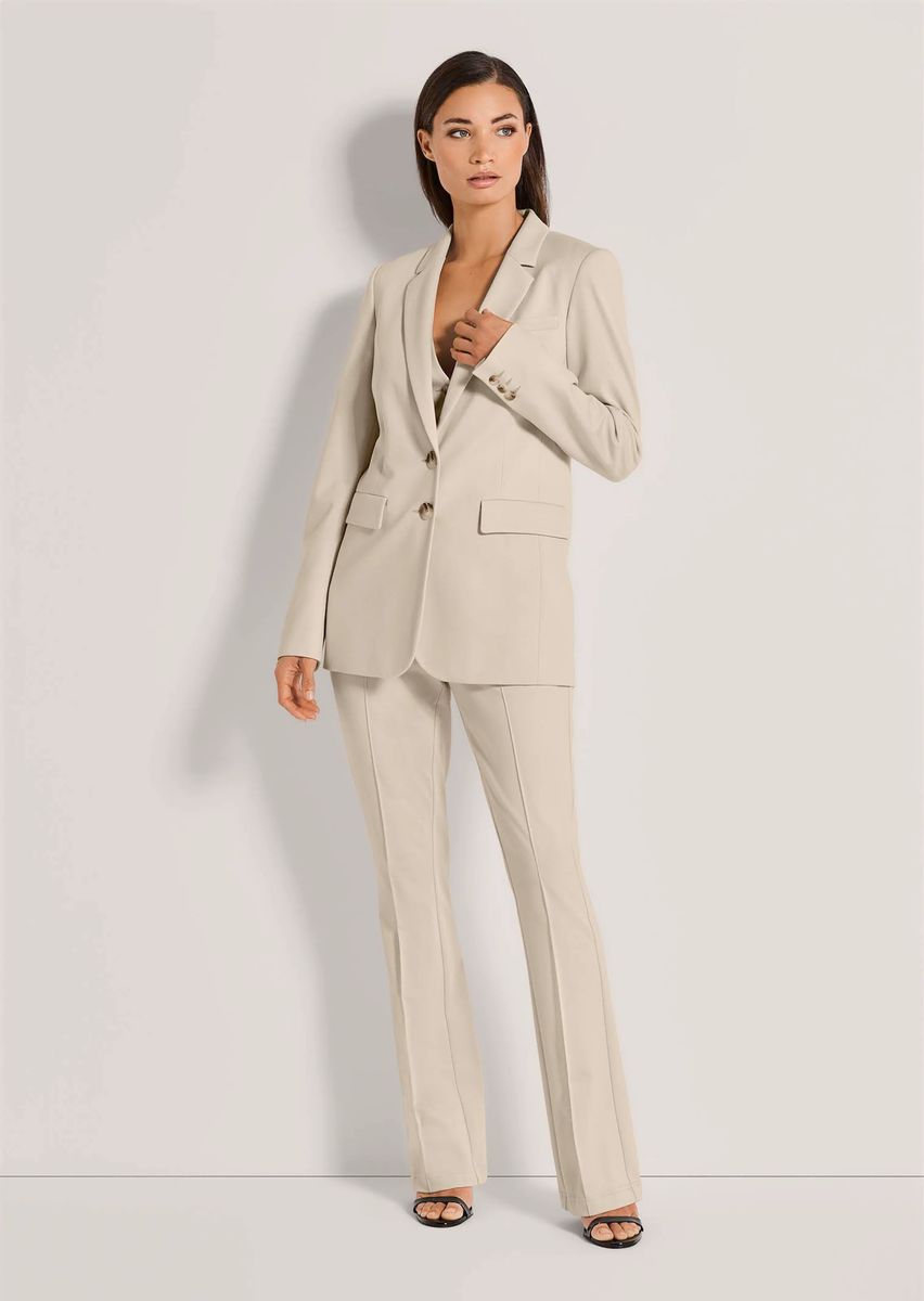 Langer Jersey-Blazer mit Reverskragen