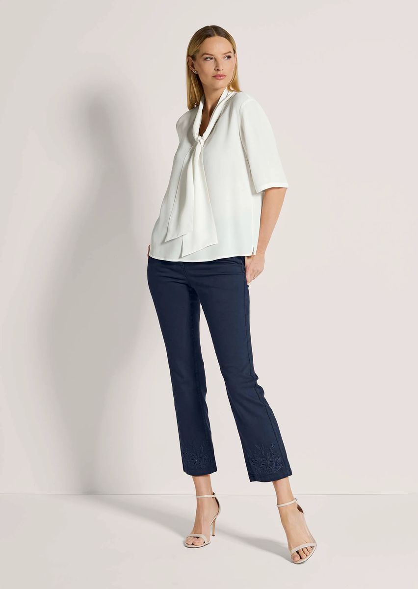 Elegante Schluppenbluse mit Halbarm