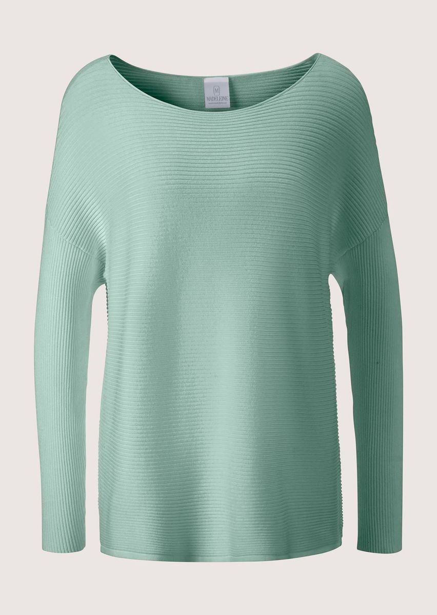 Oversize-Strickpullover mit horizontalem Rippenmuster