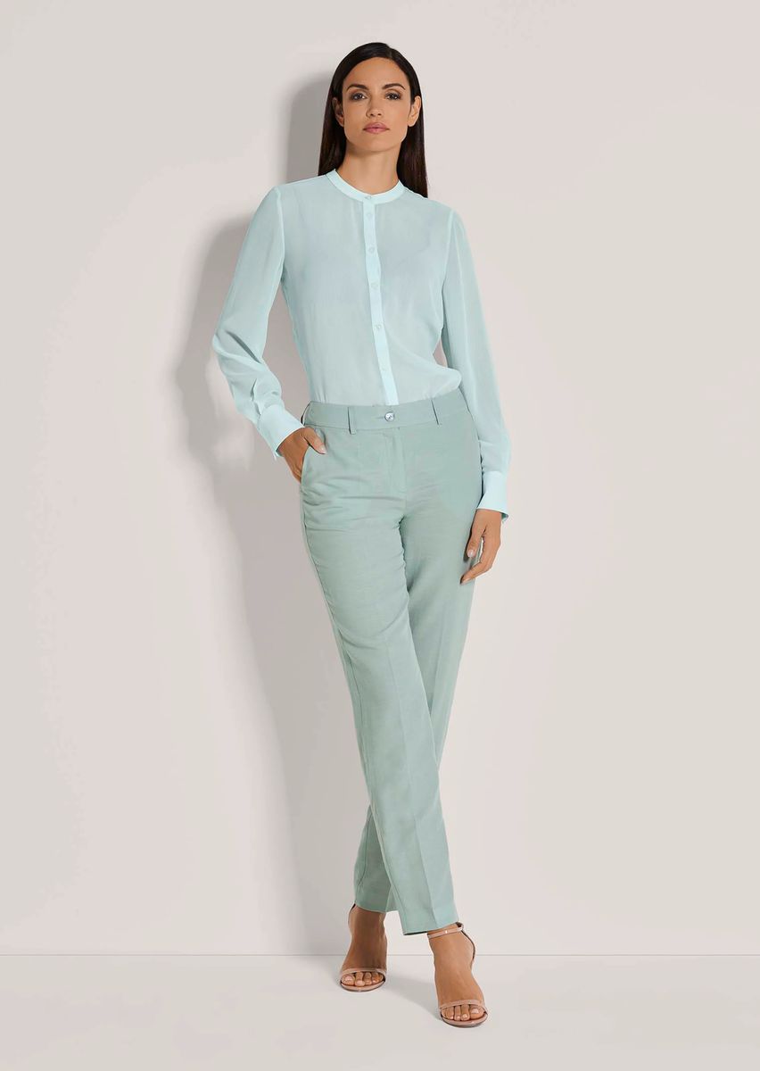 Elegante Leinenhose mit geradem Bein