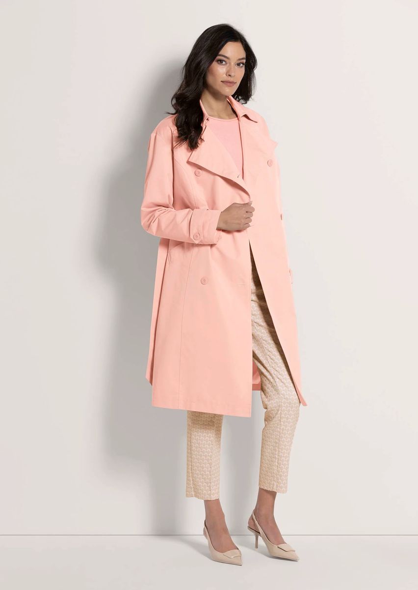 Zweireihiger Trenchcoat aus Lyocell