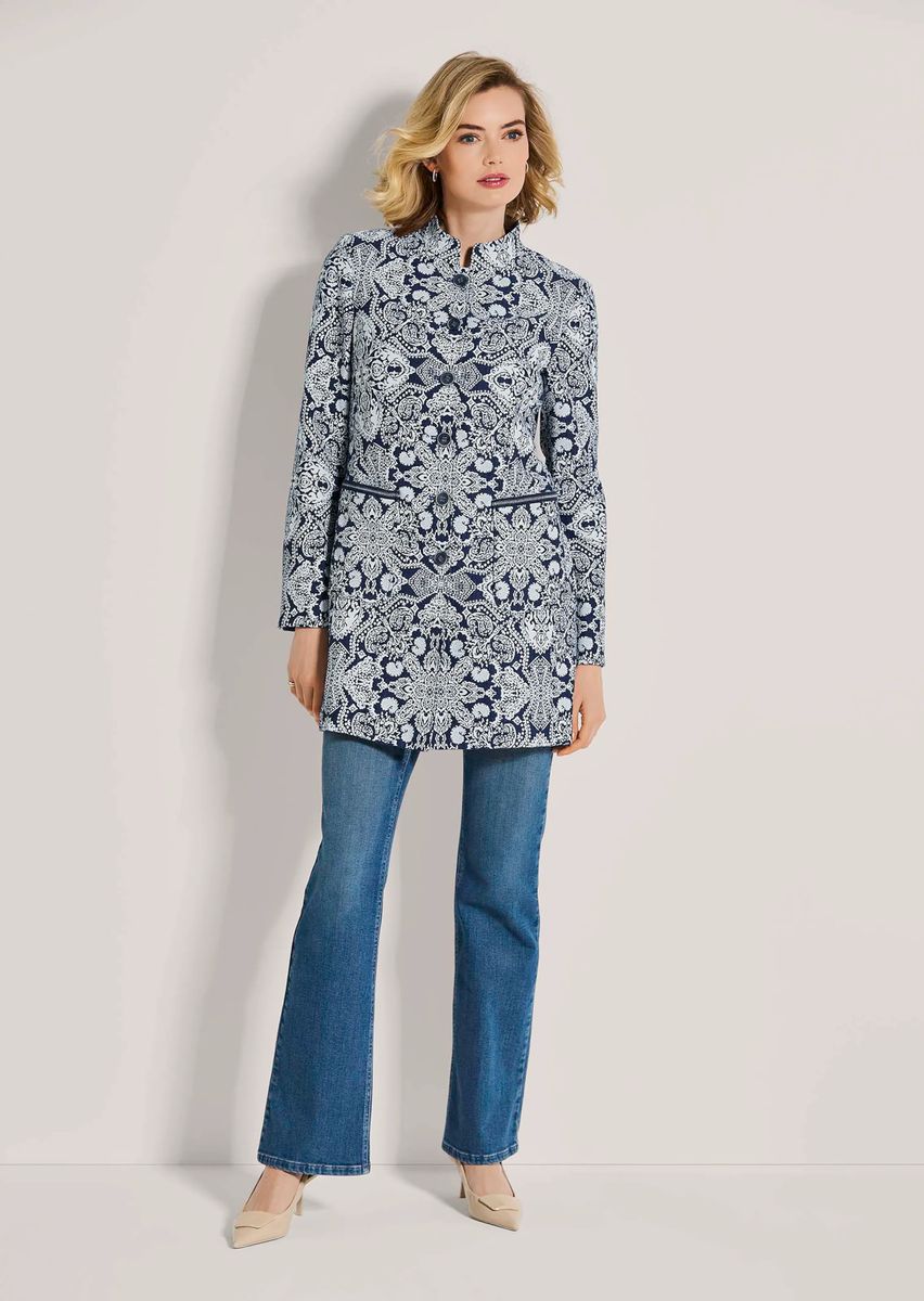 Eleganter Gehrock mit Jacquard-Muster
