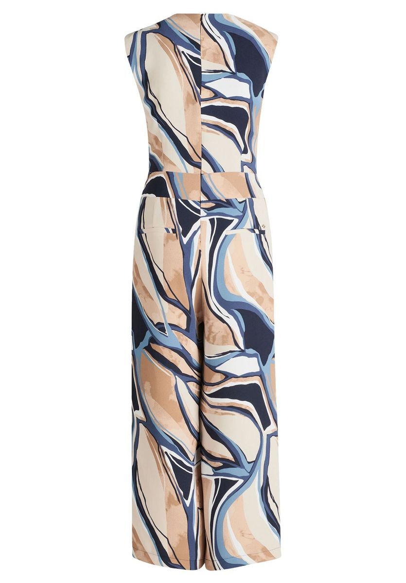 Fließender Jumpsuit mit abstraktem Muster