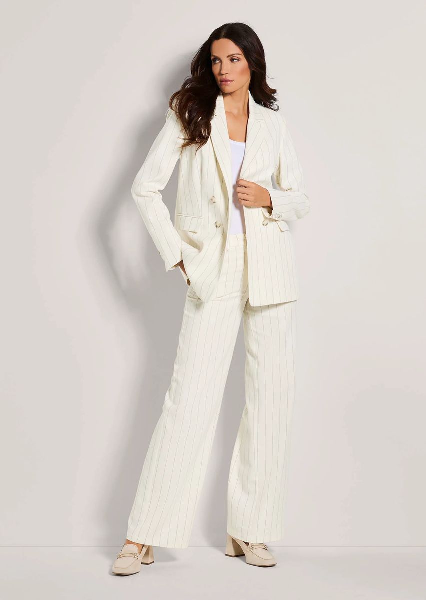 Zweireihiger Oversize-Blazer mit Nadelstreifen