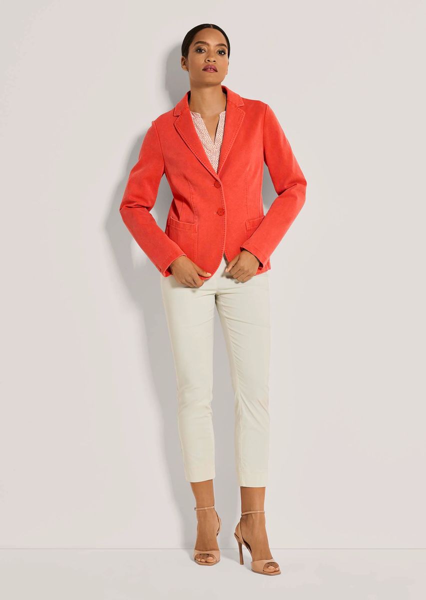Kurzer Blazer mit Zierstich