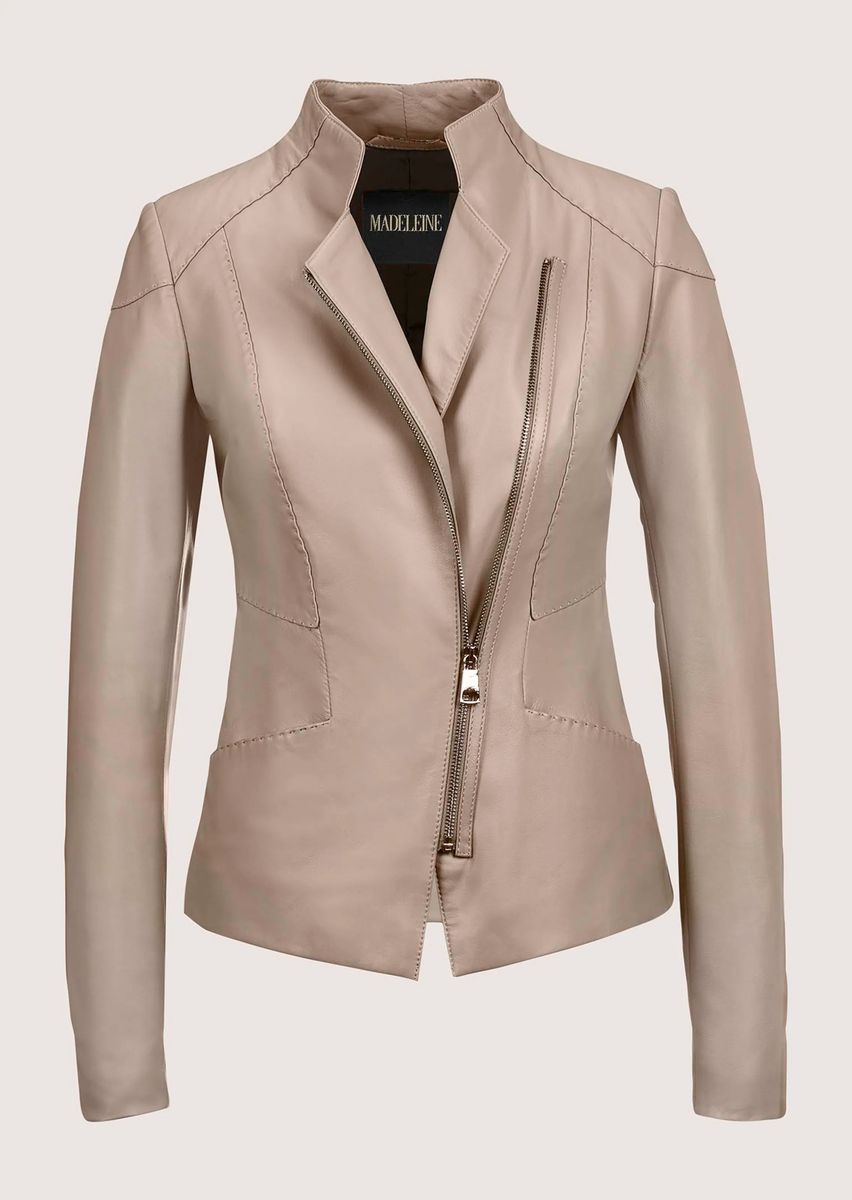 Taillierte Lederjacke aus Lammnappa