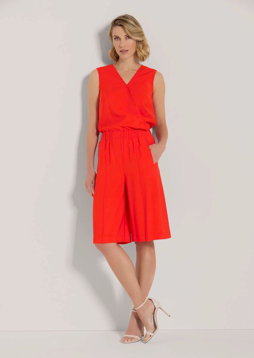 Elegante Weit Geschnittene Bermudashorts