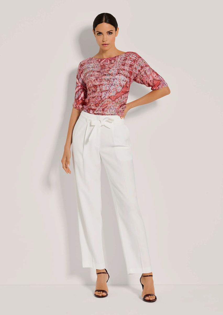 Elegante Weitbeinhose mit Bindeband