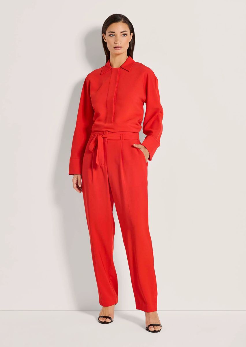 Elegante Bügelfaltenhose mit Bindeband