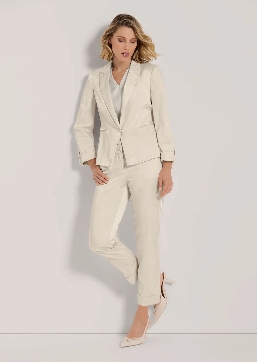 Einreihiger taillierter Glanz-Blazer
