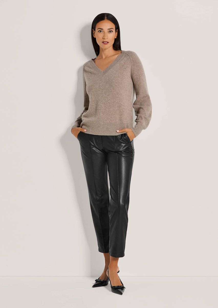 Eleganter V-Ausschnitt-Pullover mit Kaschmir