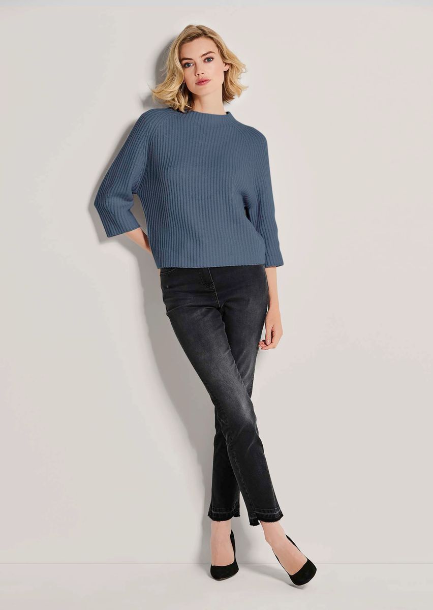 Kastiger Kaschmirpullover mit Raglanärmeln