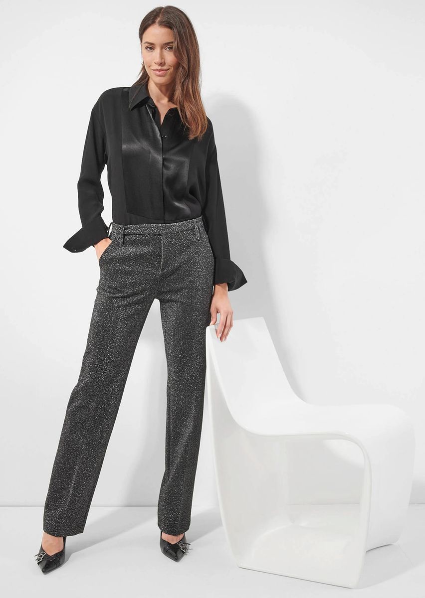 London Weite Hose mit Mikromuster