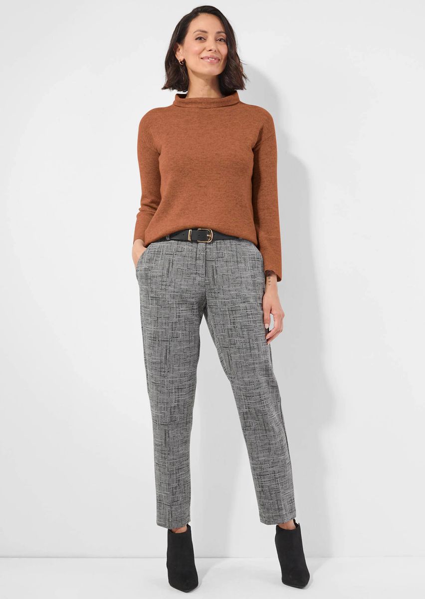 Kaschmirpullover mit Stehkragen
