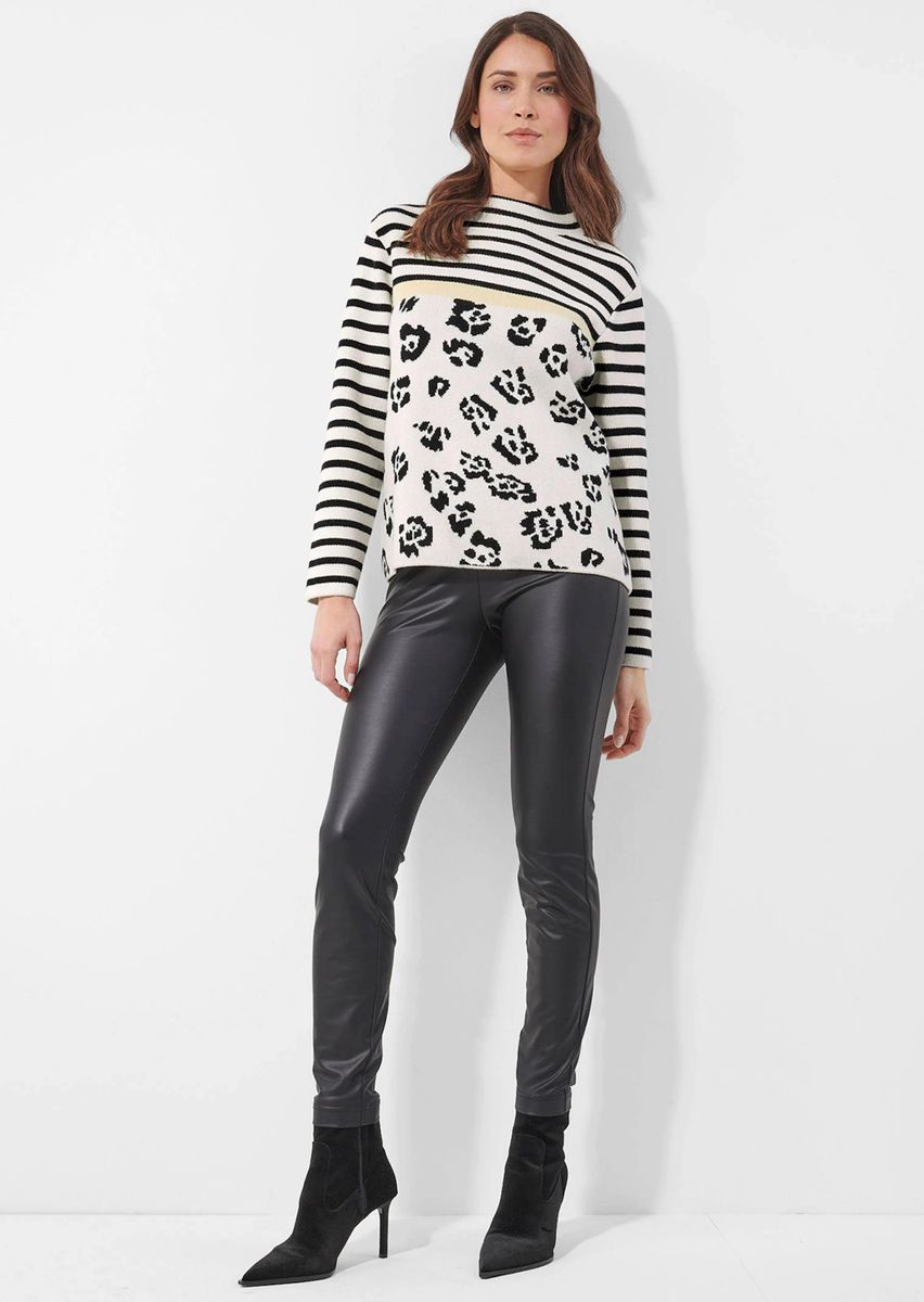 Pullover mit gemischtem Muster-Mix