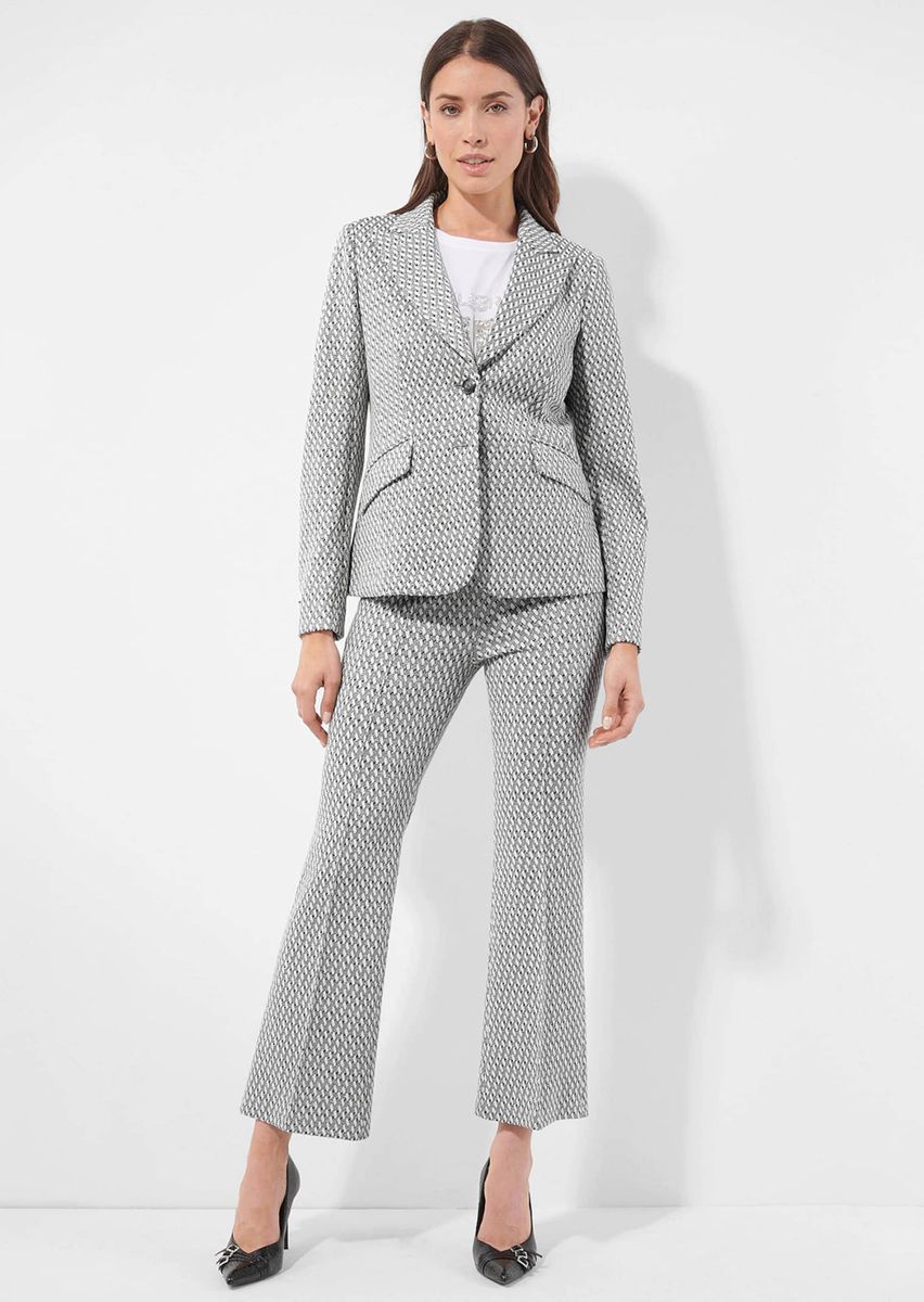 Taillierter Jacquard-Blazer mit Grafikmuster
