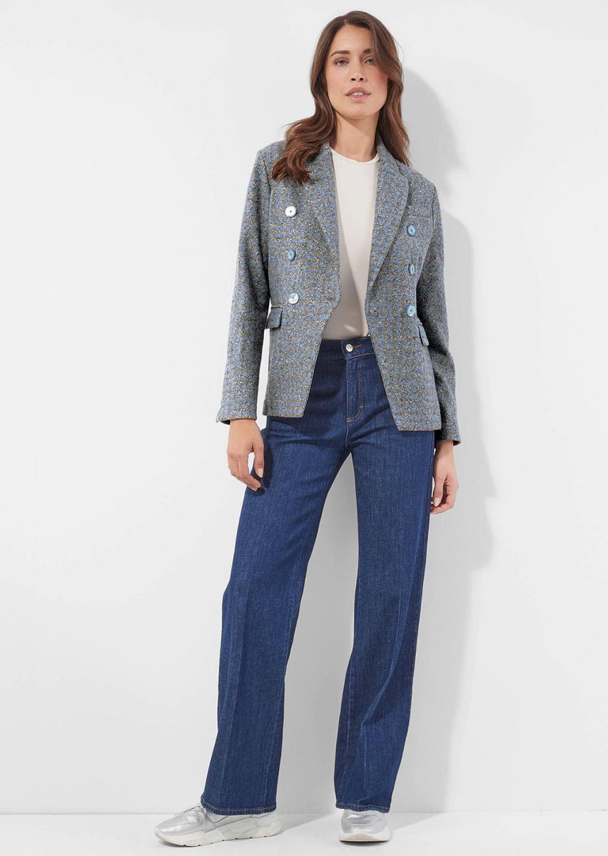 Klassischer Jacquardblazer mit schmaler Passform