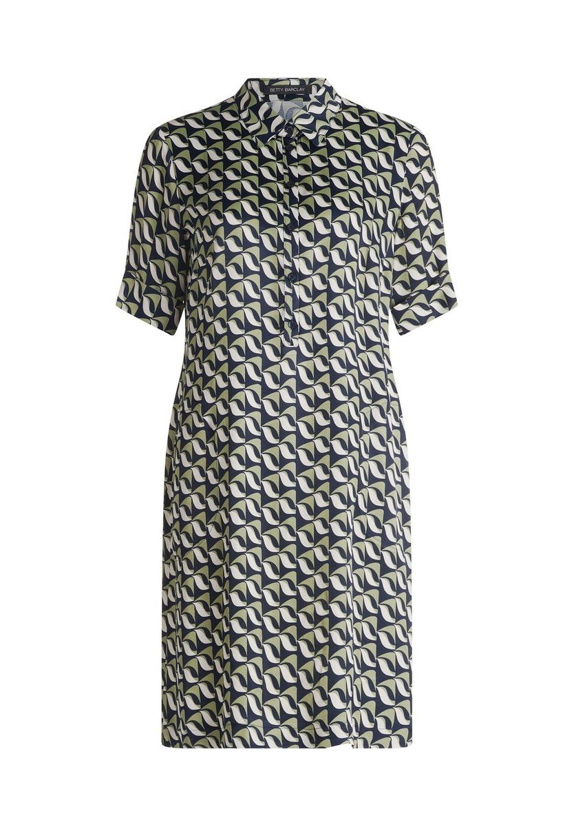 Geometrisch gemustertes Hemdblusenkleid