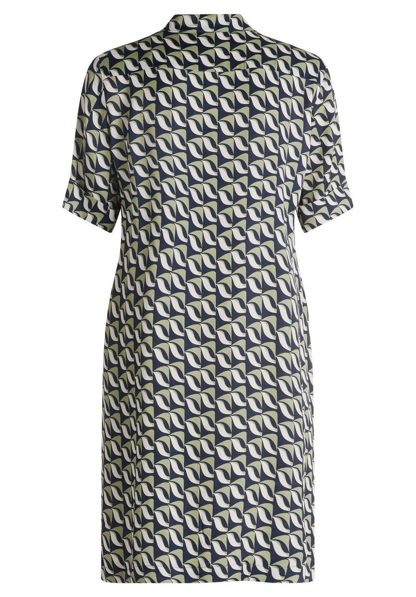 Geometrisch gemustertes Hemdblusenkleid