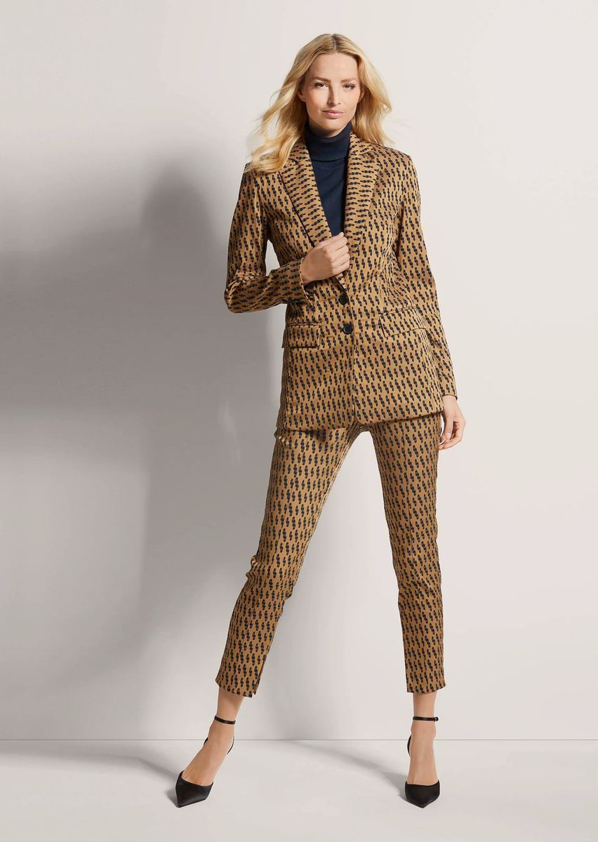 Muster-Jerseyblazer in langer Form