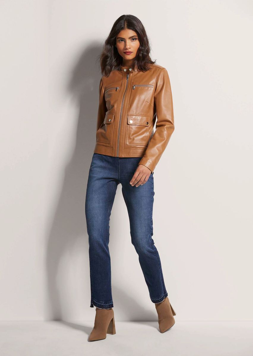 Premium Biker-Jacke aus Lammnappa