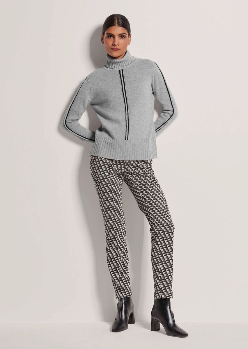 Kaschmir-Mix Pullover mit Stehkragen