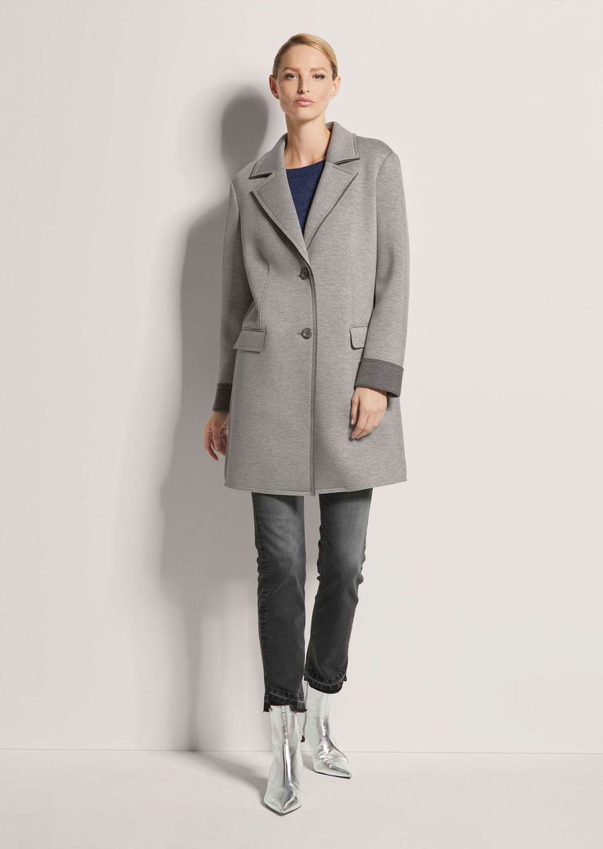 Lange Jacke aus Doppeljersey