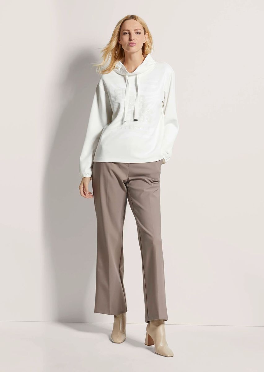 Sweatshirt mit hohem Tunnelzug-Kragen