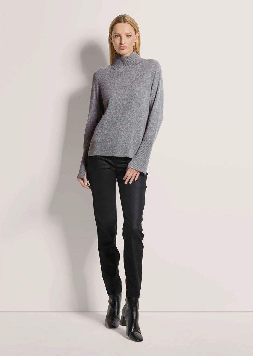 Eleganter Stehkragen-Pullover mit Kaschmir-Anteil