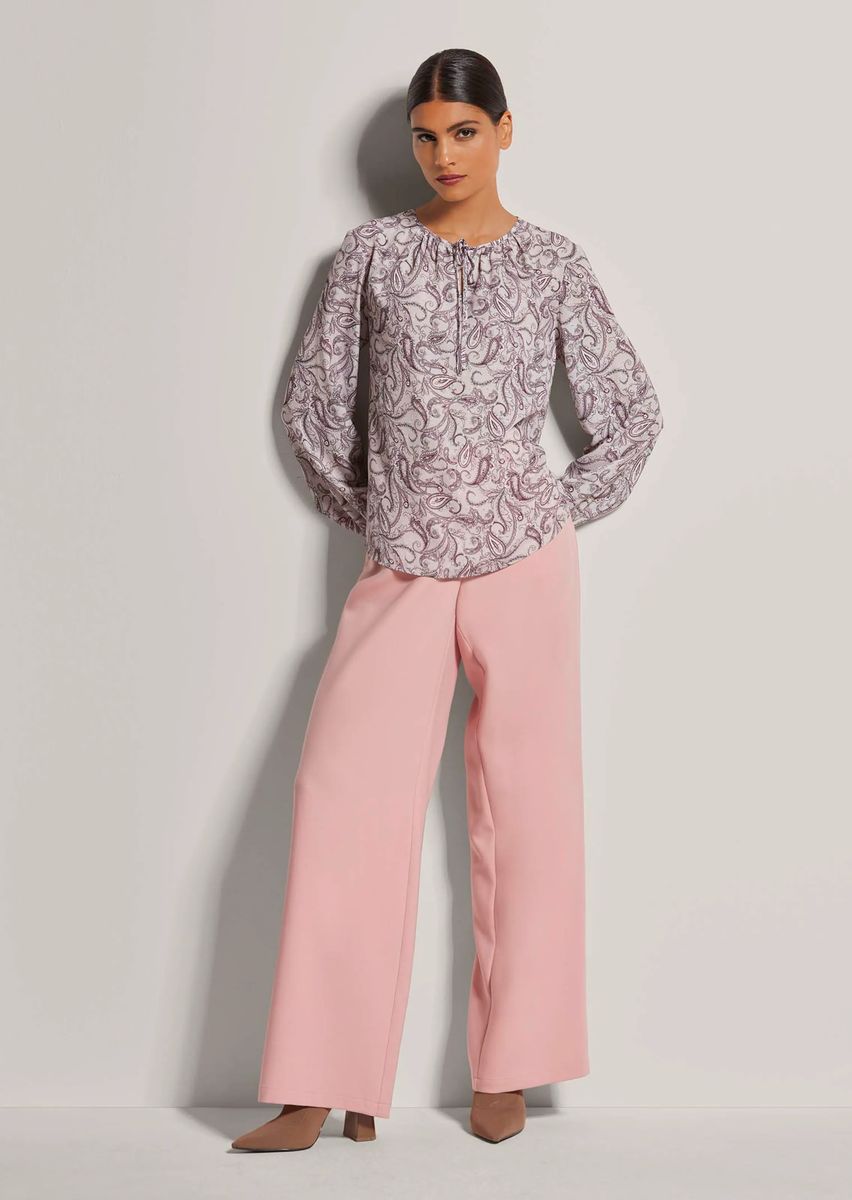 Paisley-Bluse mit Bindeband