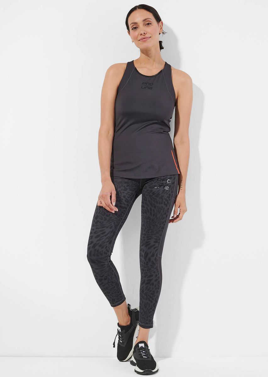 Sport-Leggings mit Animal-Print und Mesh