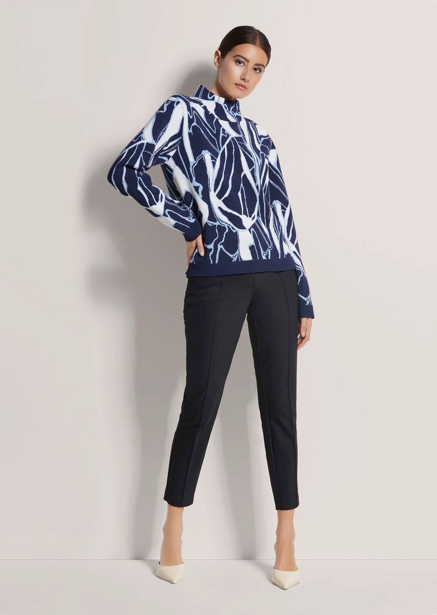 Jacquard-Pullover mit abstraktem Muster