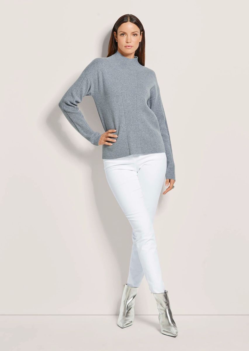 Relaxter Stehkragen-Pullover mit Cashmere