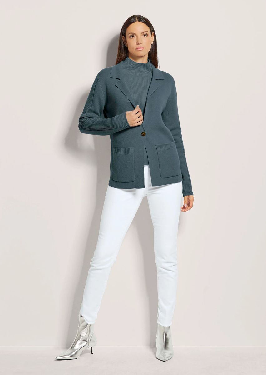Strickblazer aus Merino und Kaschmir
