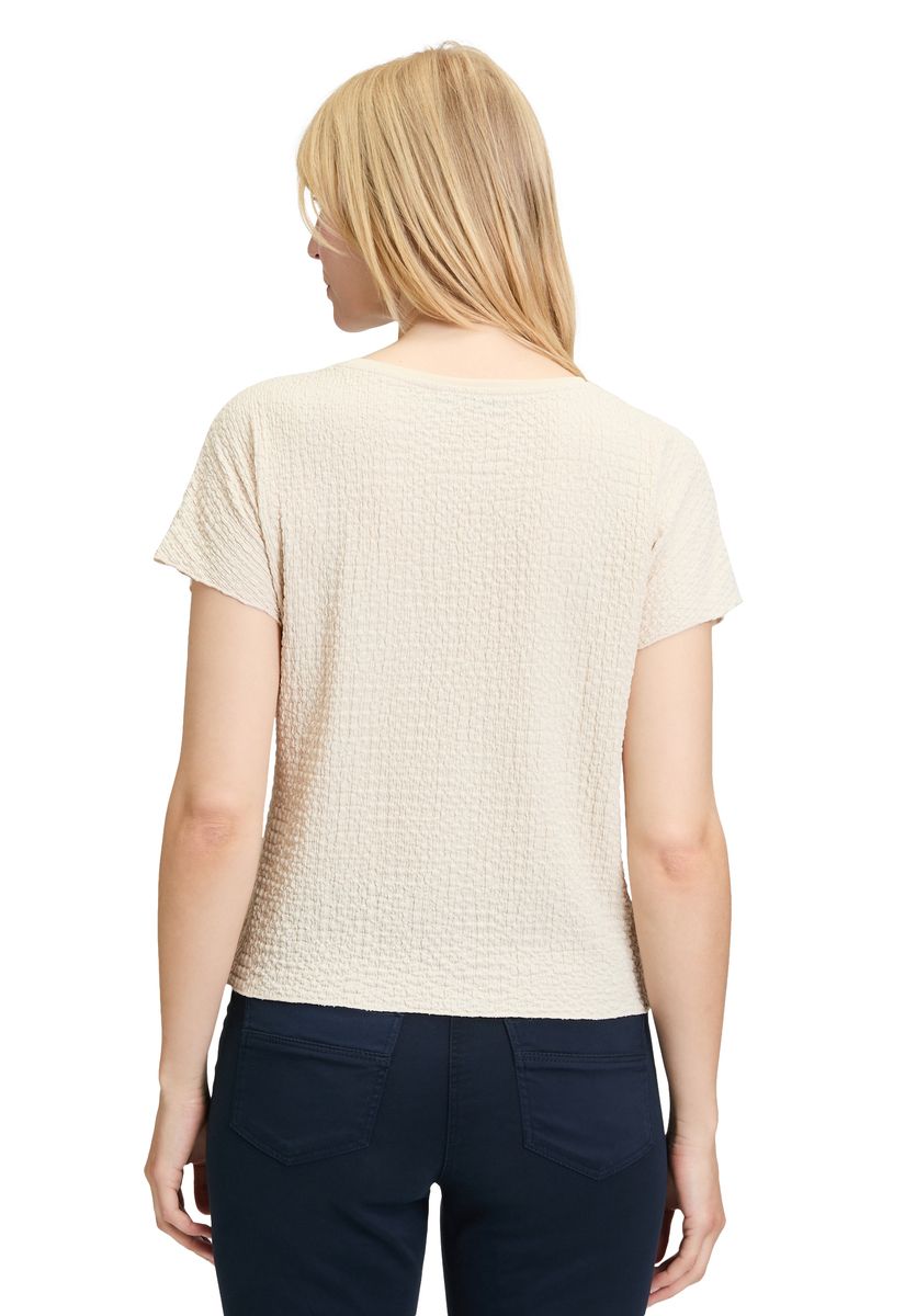 Strukturiertes Shirt mit überschnittenen Ärmeln