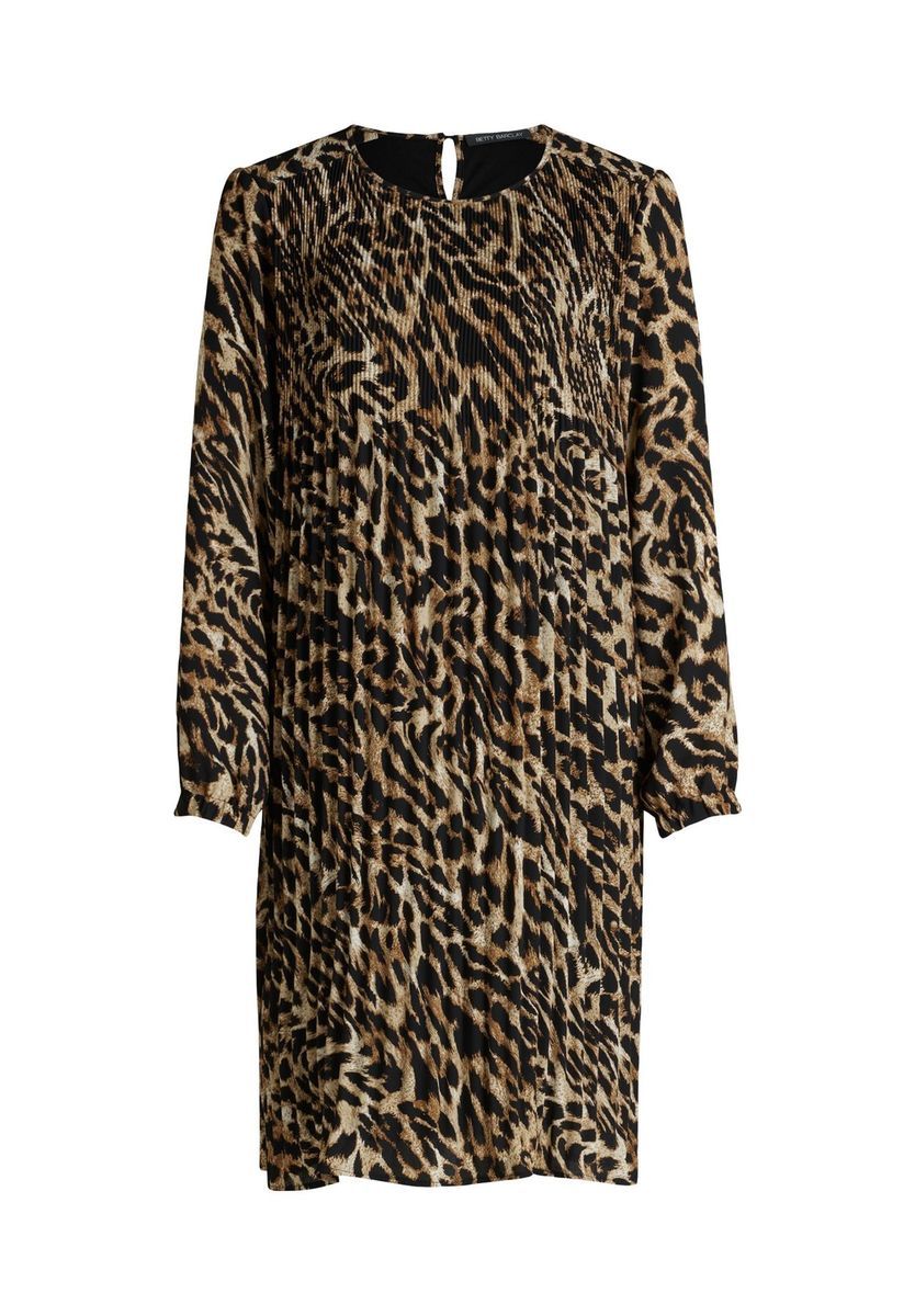 Plisseekleid mit Animal-Print