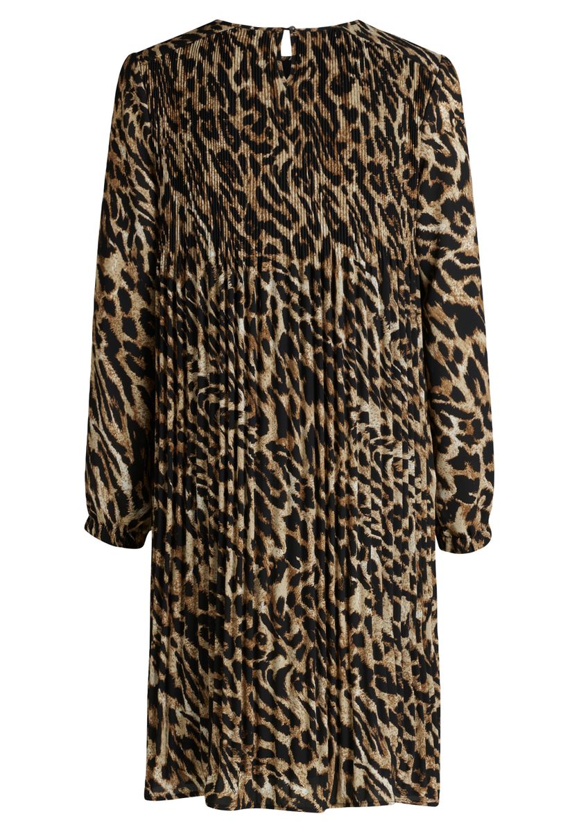 Plisseekleid mit Animal-Print