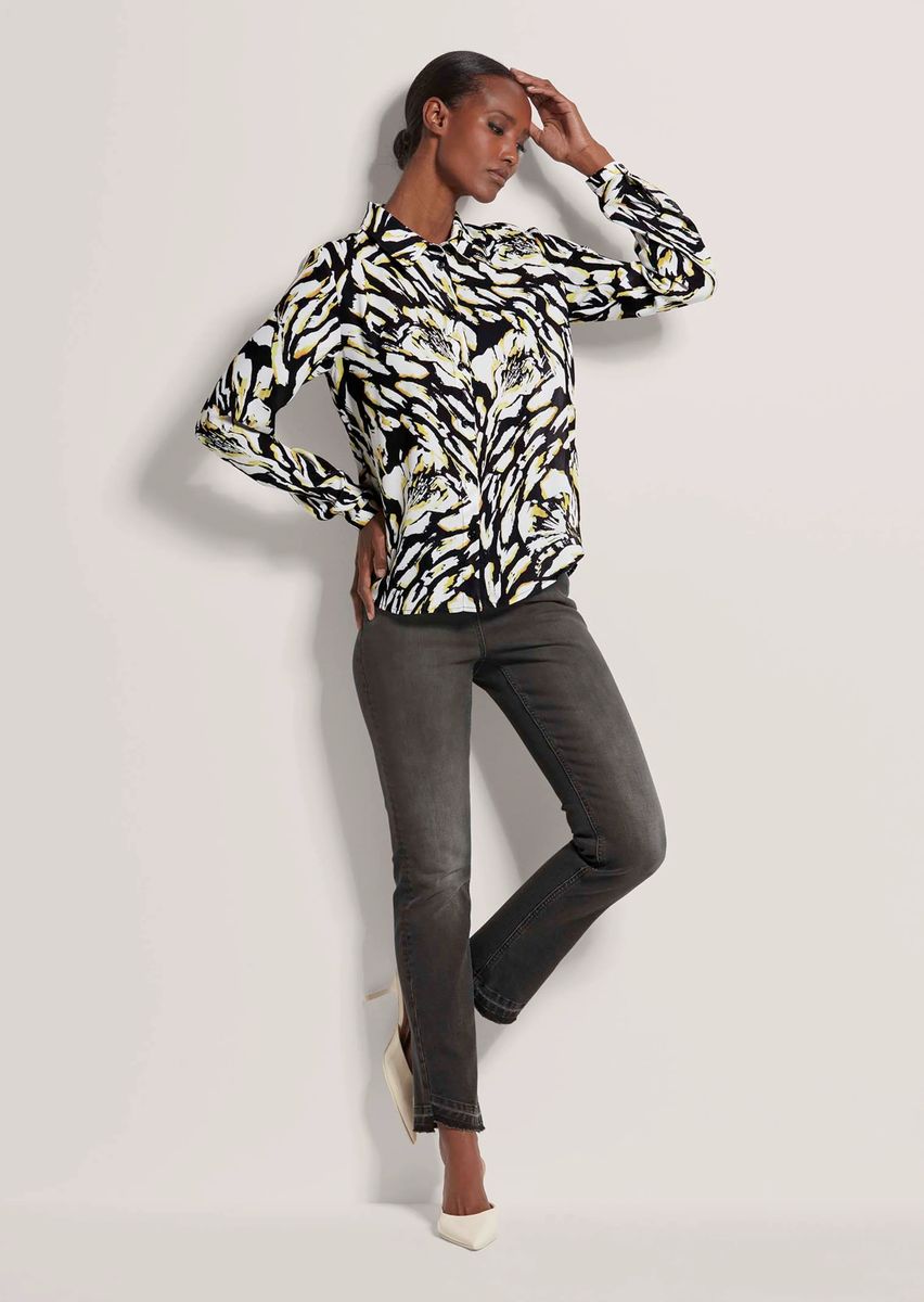 Georgette-Bluse mit abstraktem Muster