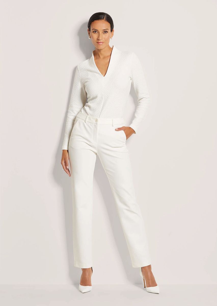 Klassische Stretch-Hose mit geradem Bein