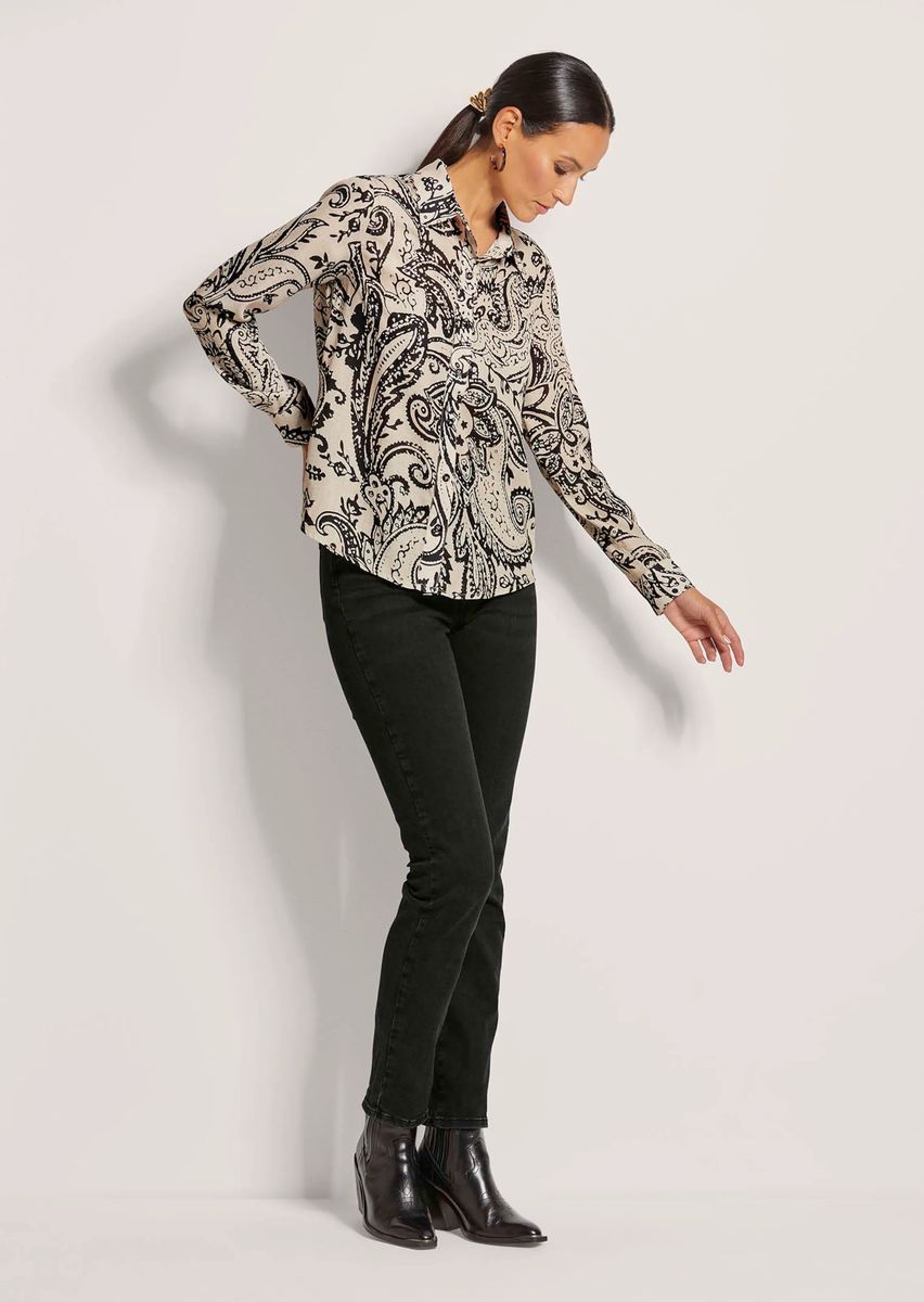 Hemdbluse mit Grafik-Print