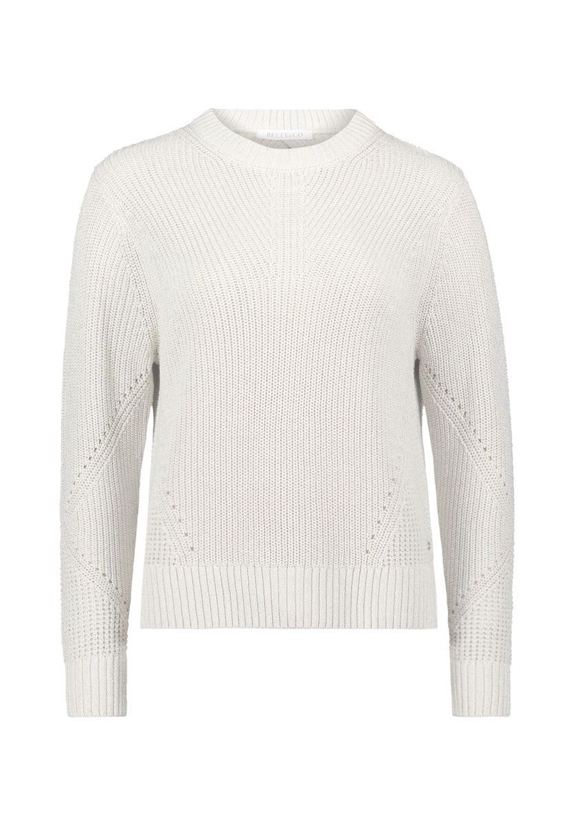 Strukturierter Strickpullover mit Glitzereffekt